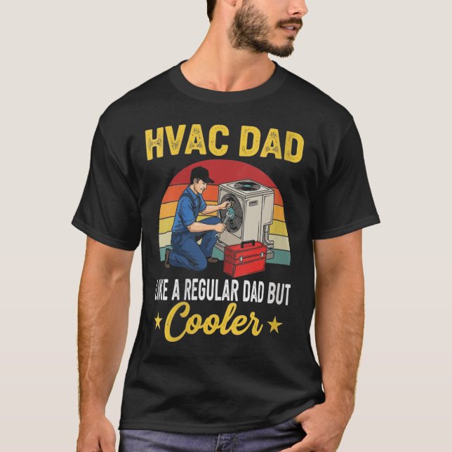 Frauen Hvac Vater aber Cooler Mens Funny Hvac Tech T-Shirt (Vorderseite)