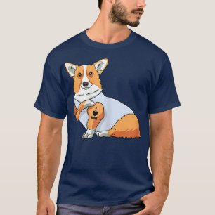 Frauen I Liebe Mama Tattoo Funny Corgi Dog Mütter T-Shirt