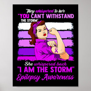 Frauen Ich bin der Sturm Epilepsie-Bewusstseins-Kr Poster