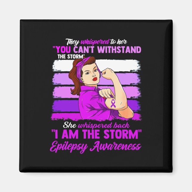 Frauen Ich bin die Storm Epilepsy-Kriegerin Magnet (Vorne)