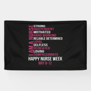 Frauen ich bin eine Krankenschwester glückliche Kr Banner