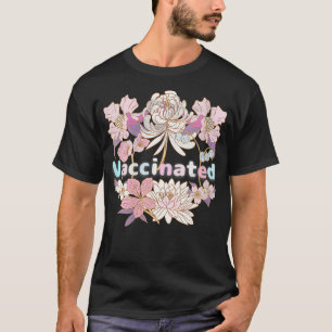 Frauen Ich bin geimpft Pastel Rainbow Blume Garde T-Shirt
