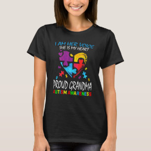 Frauen Ich bin ihre Stimme stolz Oma Autismus Awar T-Shirt