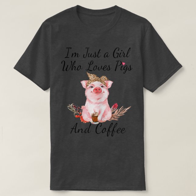 Frauen, ich bin nur ein Mädchen, das Schweine und  T-Shirt (Design vorne)