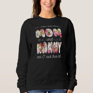 Frauen ich habe zwei Titel Mama und Gruscha Mo Sweatshirt