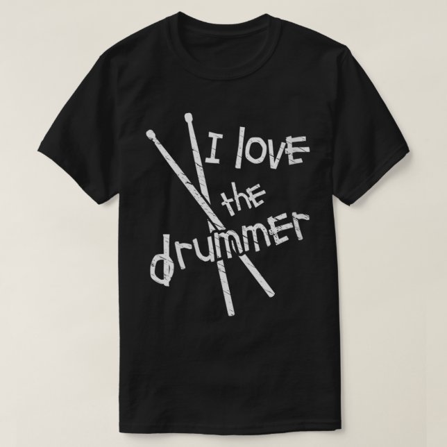 Frauen ich Liebe der Drummer Crossed drumsticks Mu T-Shirt (Design vorne)