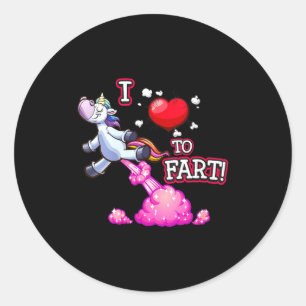 Frauen Ich Liebe Furzen Ein Einhorn Liebe Furz Ich Runder Aufkleber
