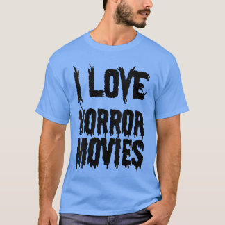 Frauen Ich liebe Horrorfilme Lustiger Horrorfilm L T-Shirt