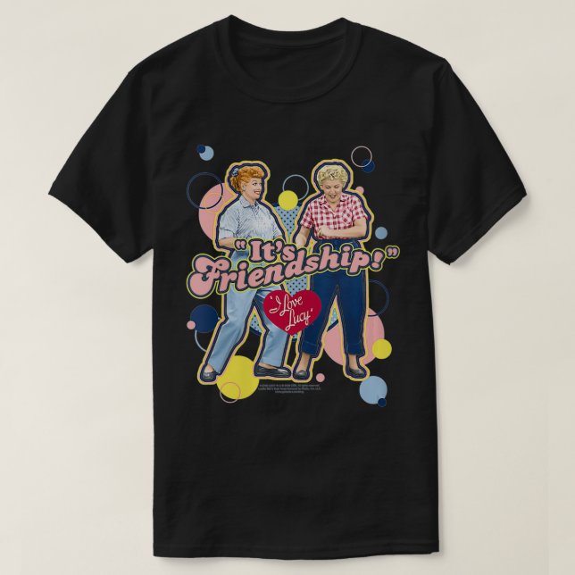 Frauen ich Liebe Lucy Es ist Freundschaft VNeck  T-Shirt (Design vorne)