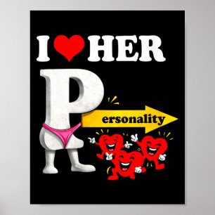 Frauen Ich liebe sie Ity Lustiger Valentinstag Paa Poster