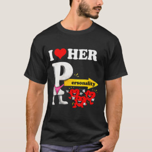 Frauen Ich liebe sie Ity Lustiger Valentinstag Paa T-Shirt