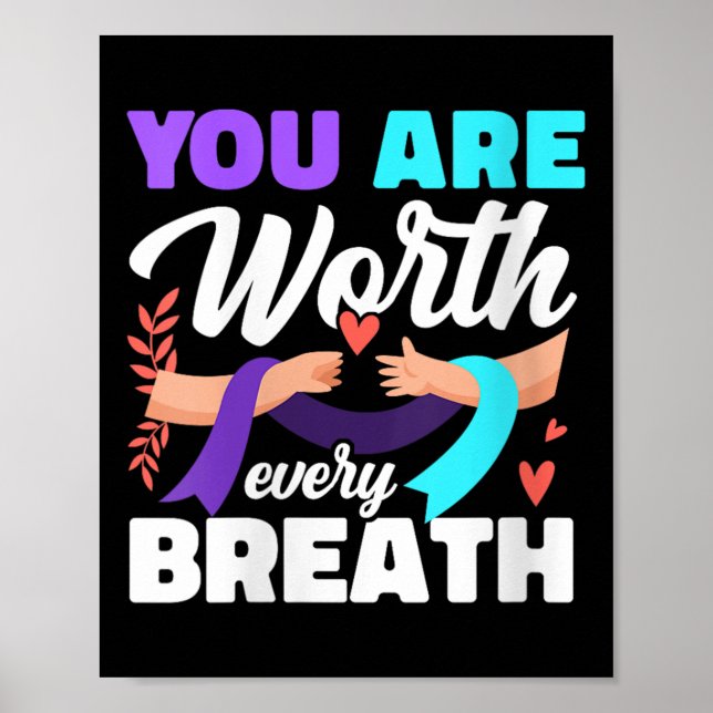 Frauen Ihr seid jeden Atemzug wert Depression bewu Poster (Vorne)