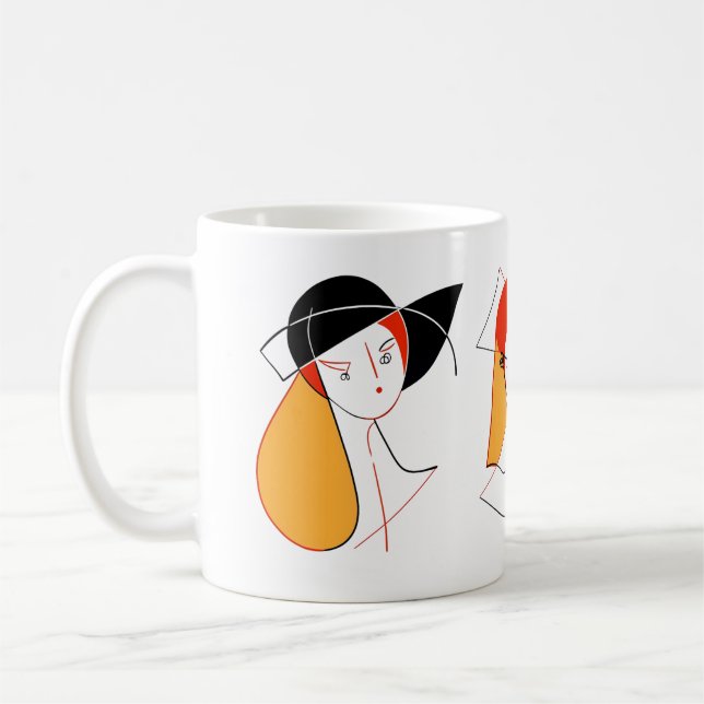 Frauen im Abstrakten Kaffeetasse (Links)