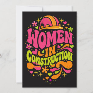 Frauen im Baugewerbe Retro-Empowerment Einladung