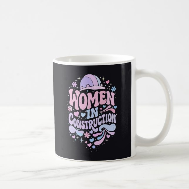 Frauen im Baugewerbe Retro-Empowerment Kaffeetasse (Rechts)
