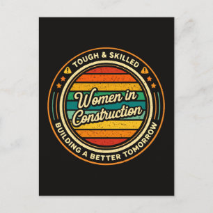Frauen im Bauwesen Tough und qualifiziert Postkarte