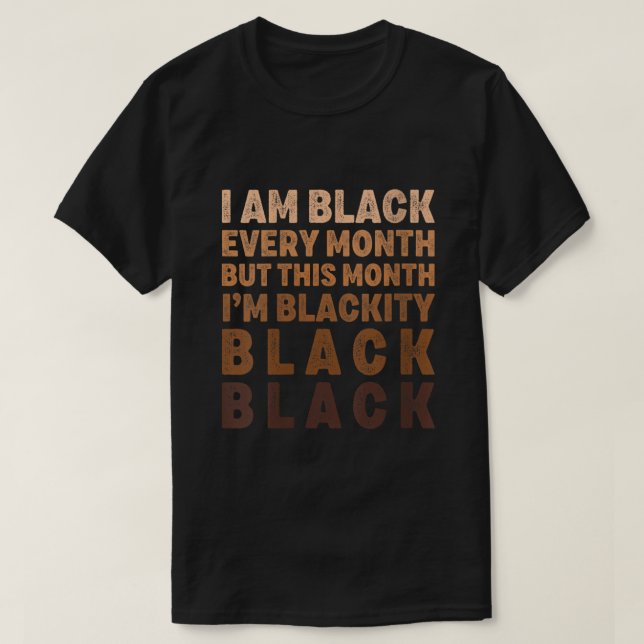 Frauen Im Blackity Black American Hi T-Shirt (Design vorne)