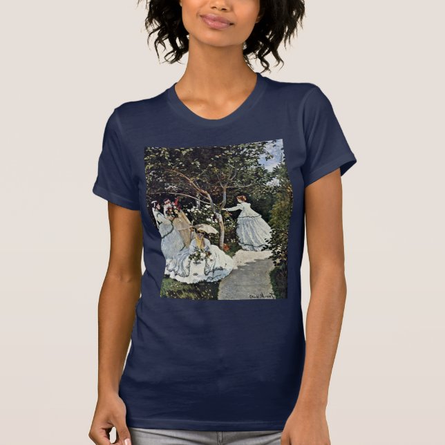 Frauen im Garten durch Claude Monet T-Shirt (Vorderseite)