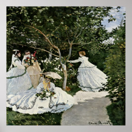 Frauen im Garten von Claude Monet Poster