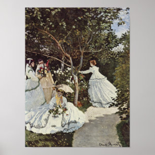 Frauen im Garten von Claude Monet Poster