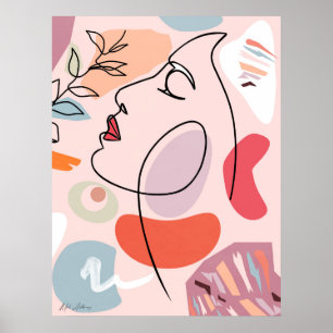 Frauen im Gesicht Poster