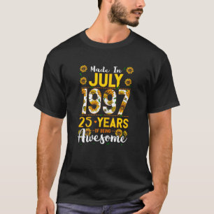 Frauen im Juli 1997 25 Jahre alt 25 Geburtstag T-Shirt