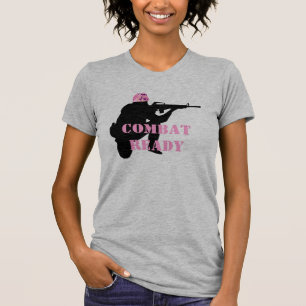 Frauen im Kampf-Rosa-Sturzhelm-T - Shirt