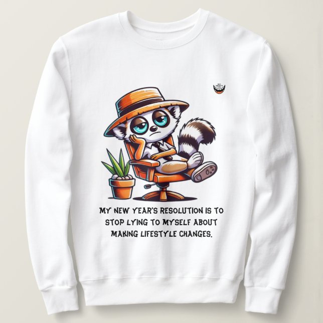 Frauen im neuen Jahr - ehrliche Entschließung Sweatshirt (Design vorne)