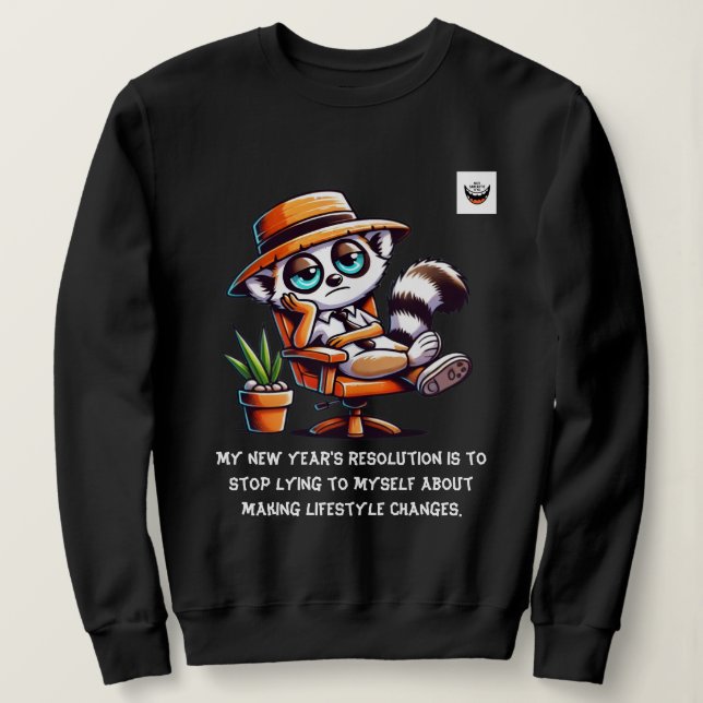 Frauen im neuen Jahr - ehrliche Entschließung Sweatshirt (Design vorne)