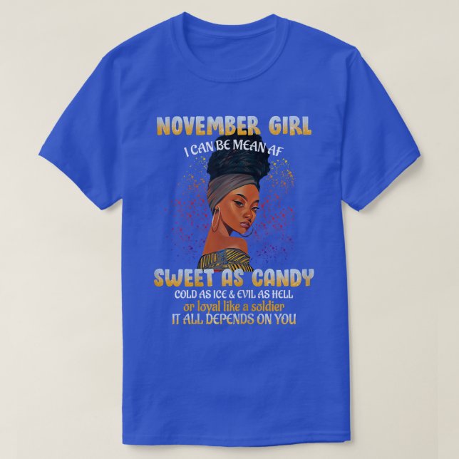 Frauen im November Mädchen Sweet as Candy Black Wo T-Shirt (Design vorne)