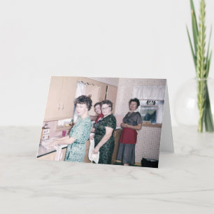 Frauen im Retro-Gästekarte Karte