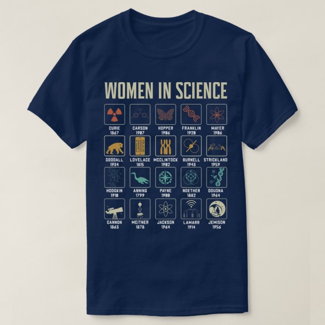 Frauen im Wissenschaftsdesign für die Geschichte d T-Shirt (Design vorne)