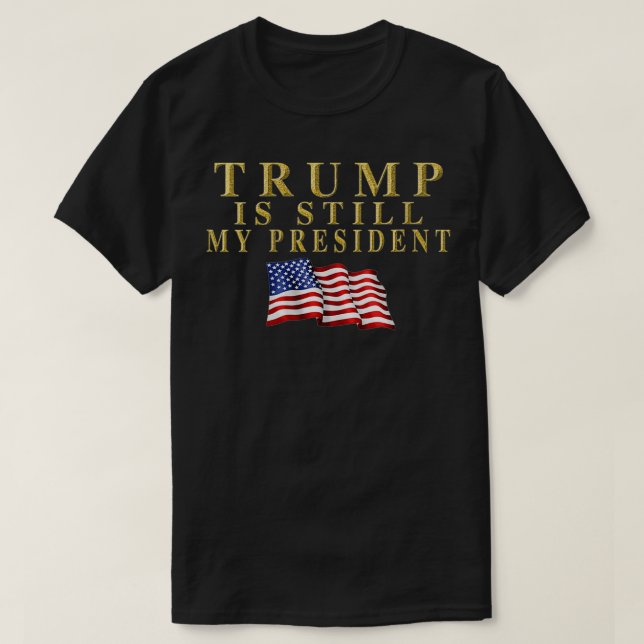 Frauen immer noch mein Präsident Trump Veck T-Shirt (Design vorne)
