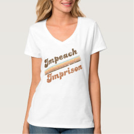 Frauen Impeach | Imprison V-Ausschnitt T-Shirt