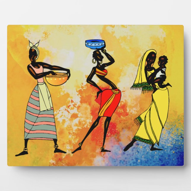 Frauen in Afrika Fotoplatte (Vorderseite)
