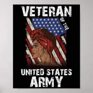 Frauen in Afroamerikanisch Veteran Melanin USA Poster