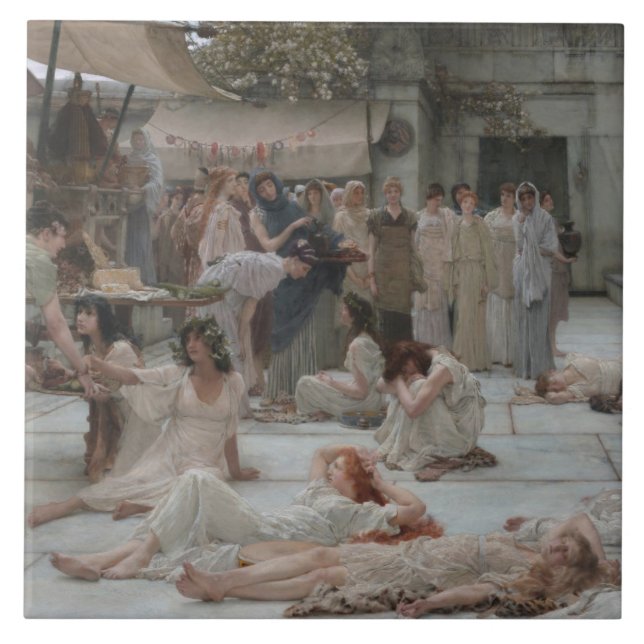 Frauen in Amphissa (antikes Griechenland) Fliese (Vorderseite)