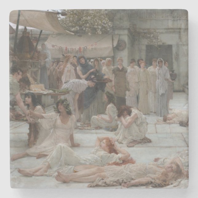 Frauen in Amphissa (von Sir Lawrence Alma-Tadema) Steinuntersetzer (Vorderseite)