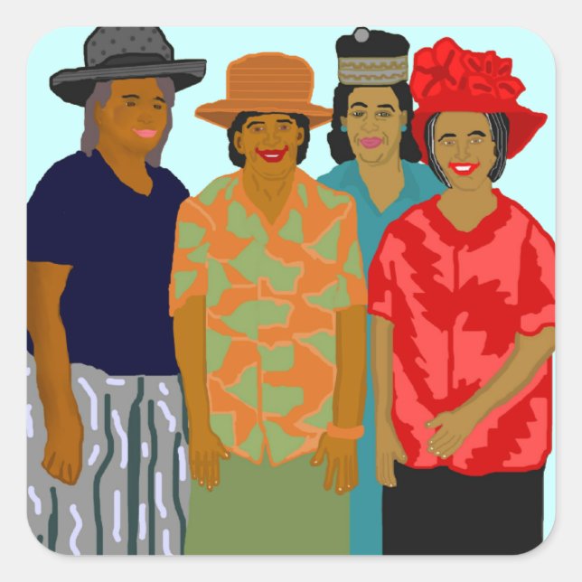 Frauen in den Aufklebern der Kirche Quadratischer Aufkleber (Vorderseite)