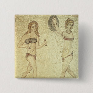 Frauen 'in den Bikinis Button