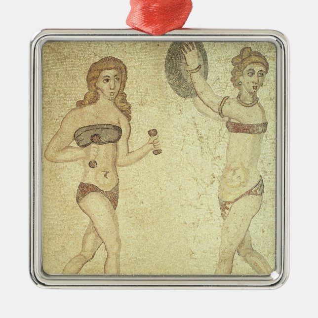 Frauen 'in den Bikinis Silbernes Ornament (Vorne)
