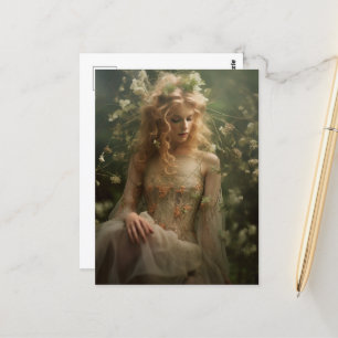 Frauen in den Wildblumen Postkarte