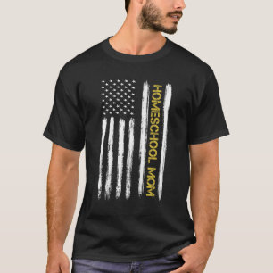 Frauen in der amerikanischen Fahne Homeschoschule T-Shirt