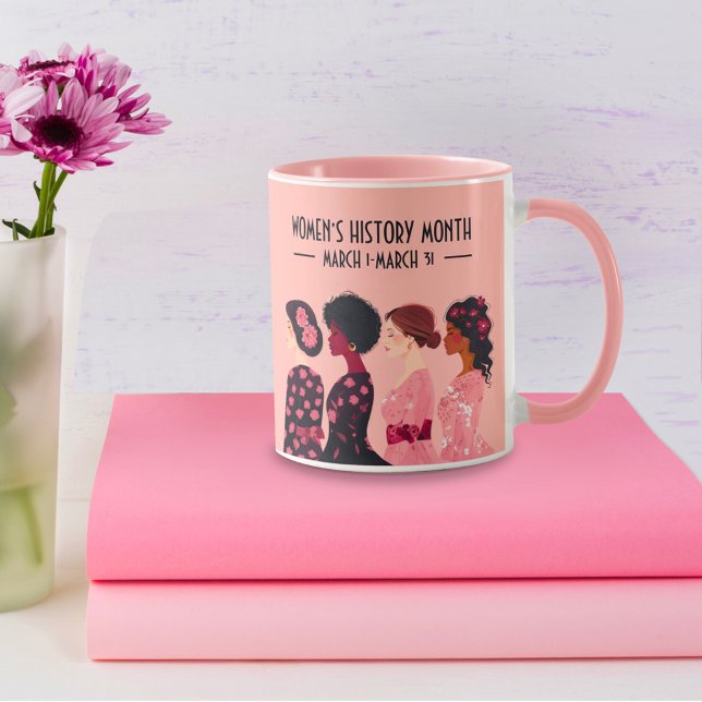 Frauen in der Geschichte Monat Globale Frauen rosa Tasse (Von Creator hochgeladen)