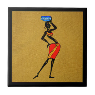 Frauen in der Keramik Afrikas Fliese