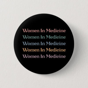 Frauen in der Medizin Retro Future Nurse Med Stude Button