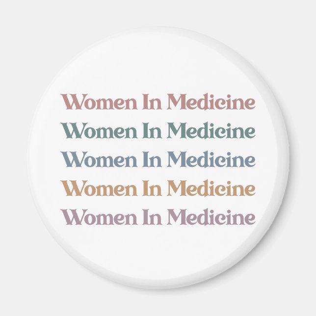 Frauen in der Medizin Retro Future Nurse Med Stude Magnet (Vorne)