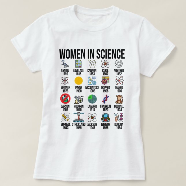 Frauen in der naturwissenschaftlichen Chemie Physi T-Shirt (Design vorne)