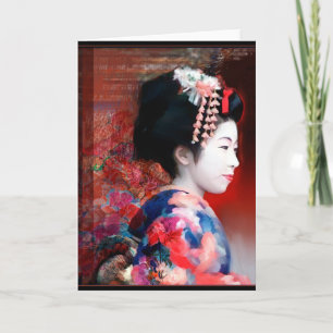 Frauen in der Welt: Geisha notecard Karte