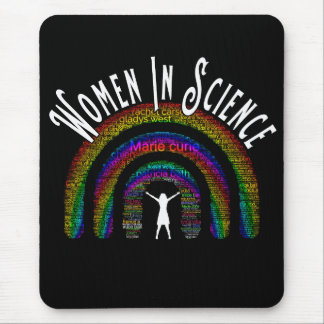 Frauen in der Wissenschaft regnen Word Filledesign Mousepad